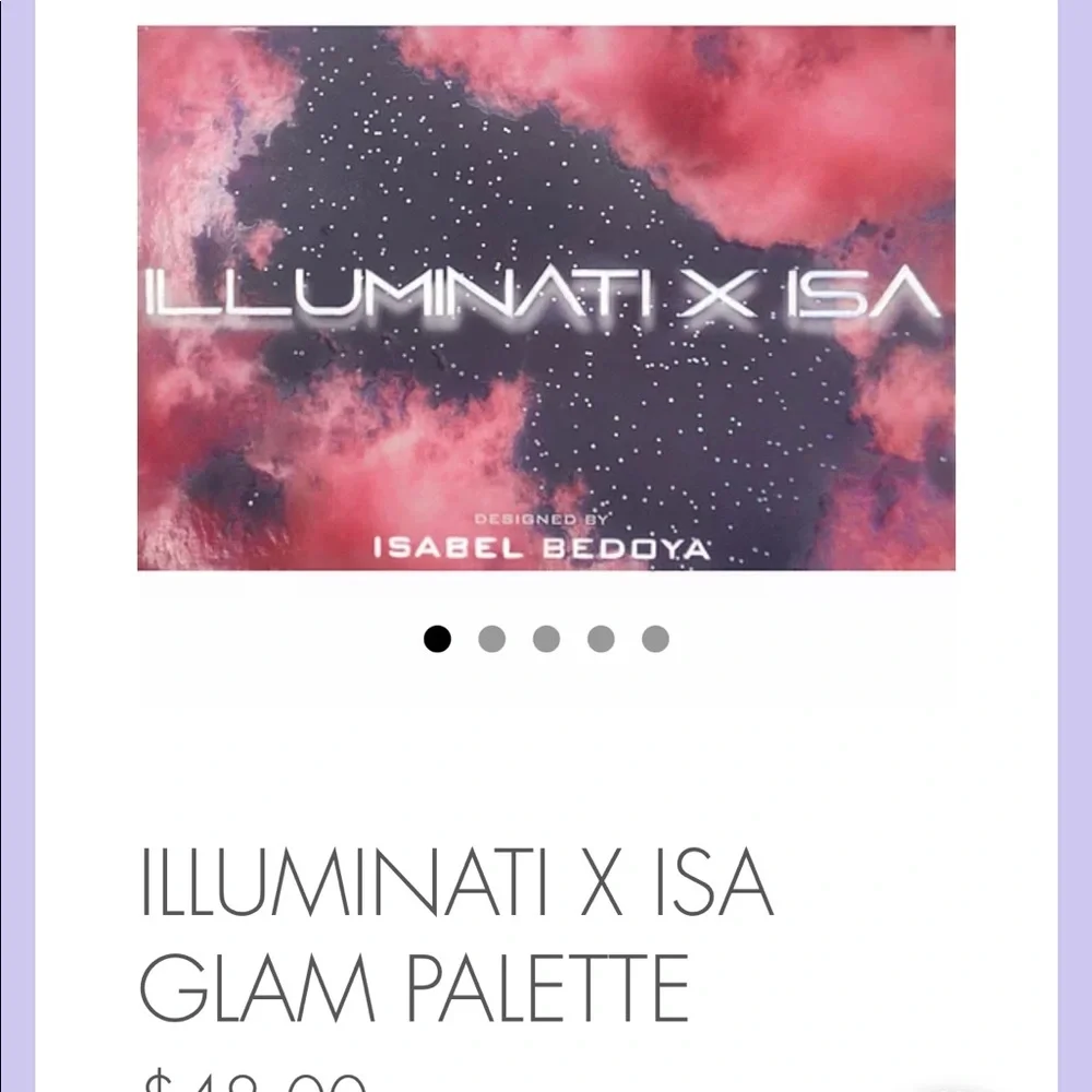 ILLUMINATI X ISA GLAM Eyeshadow PALETTE $48 NIB